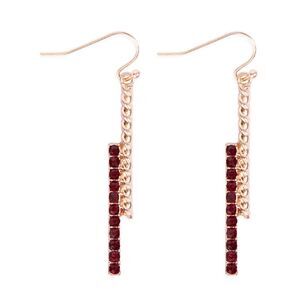 Gold & Clear Crystal Rhinestone Hook Earrings